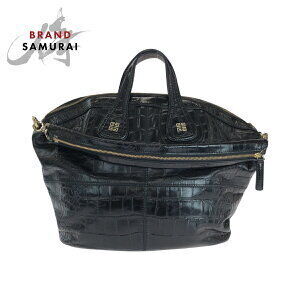 Givenchy Nightingale Crocodile black leather bag shoulder handbags
